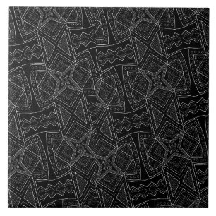 Carreau Culture africaine noir et blanc
