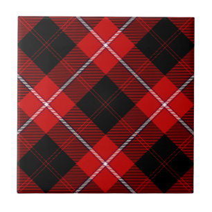 Carreau Cunningham Tartan rouge noir