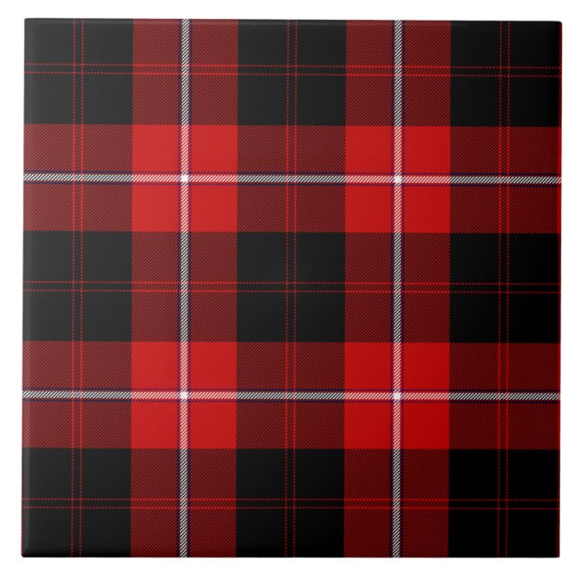 Carreau Cunningham Tartan rouge noir (Devant)