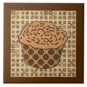 Carreau Cupcake caramel givré avec arroses