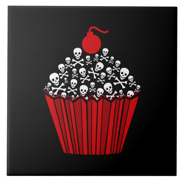 Carreau +[ Cupcake crâne ]+ (Devant)