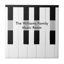 Custom Family Name Piano Keys Music Room
