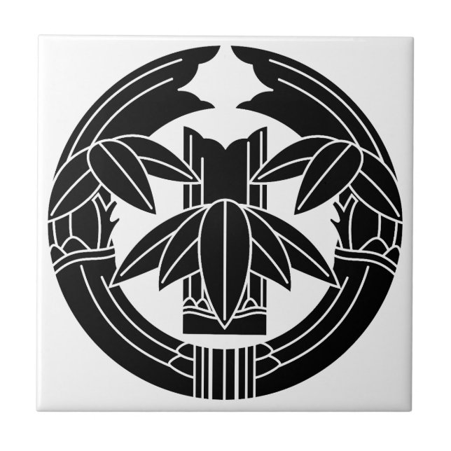 Carreau Cut bamboo in embracing bamboo leaves (Devant)