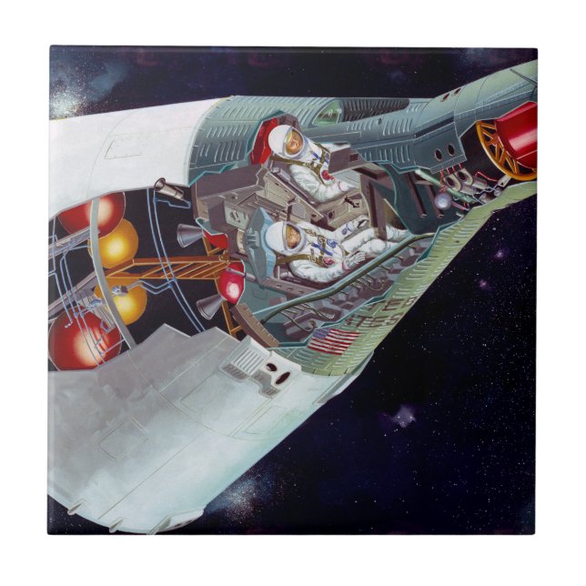 Carreau Cutaway Un Appareil Spacecraft Gemini À Deux Perso (Devant)