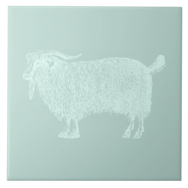 Carreau Cute Angora Chèvre COULEUR PERSONNALISÉE (Devant)