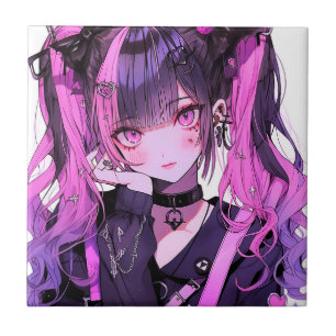 Carreau Cute Anime Goth Girl