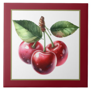 Carreau Cute cherry amoureux cuisine
