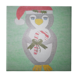 Carreau Cute Christmas Penguin