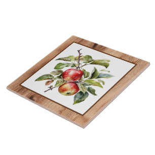 Carreau Cute cuisine de pommes en faux bois