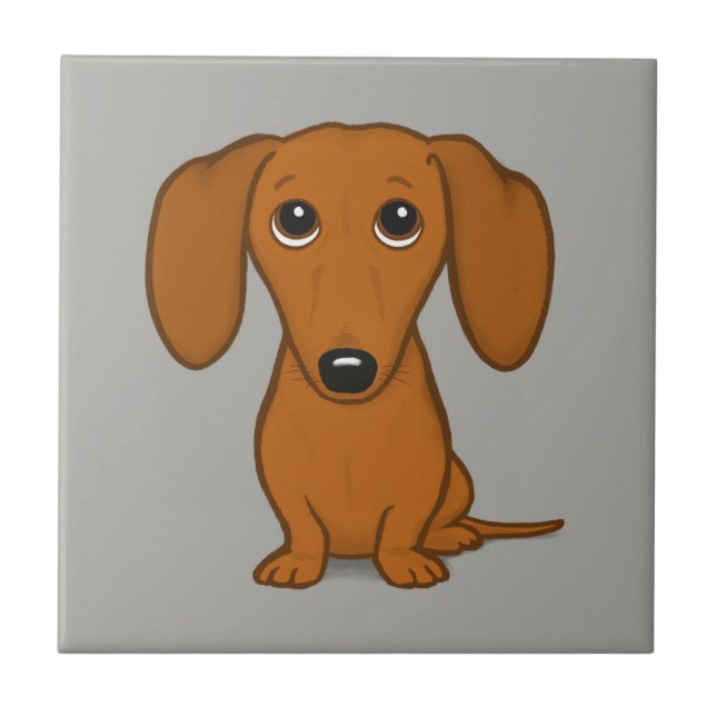 Carreau Cute Dachshund| Doigt Wiener (Devant)