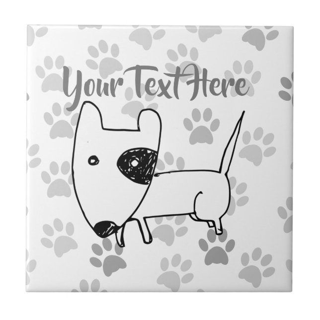Carreau Cute English Bull Terrier (Devant)