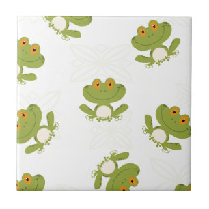 Carreau Cute Green Frog