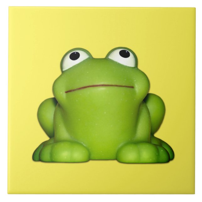 Carreau Cute grenouille souriante (Devant)