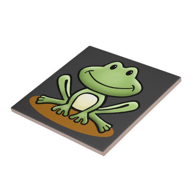 Carreau Cute grenouille verte (Côté)