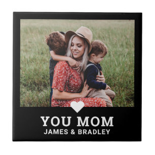 Carreau Cute Heart Love You Maman Fête des Mères Photo