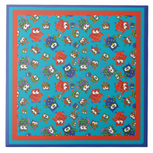 Carreau Cute Ows Grand Carrelage en céramique, bleu turquo