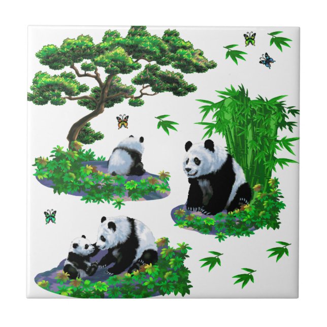 Carreau cute panda (Devant)