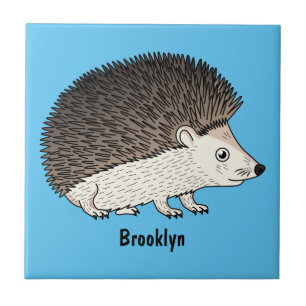 Carreau Cute prickly hedgehog cartoon