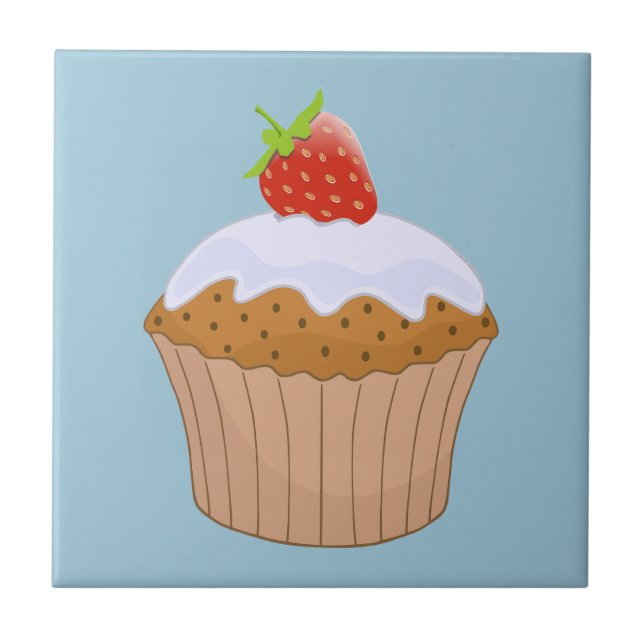 Carreau Cute Strawberry Bun Blue (Devant)