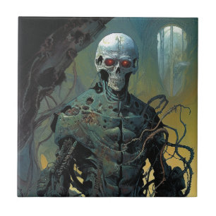 Carreau Cyborg Skeleton Futuriste Science-Fiction