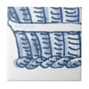Carreau D3 - Tuile murale de panier de Delft - D3
