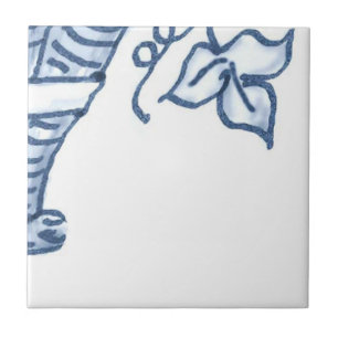 Carreau D5 - Tuile murale de panier de Delft - D5