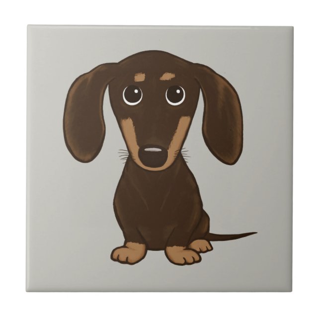 Carreau Dachshund au chocolat mou| Doigt Wiener (Devant)