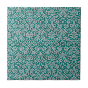 Carreau Damas Turquoises foncées