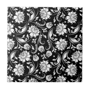 Carreau Damas Vintages blanches et noires