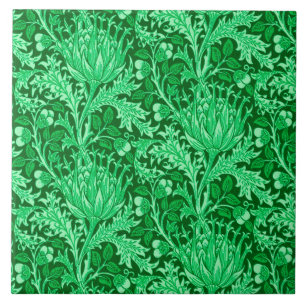 Carreau Damassé de William Morris, vert vert