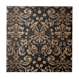 Carreau Damassé noire et en bois