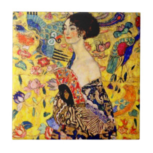 Carreau Dame Gustav Klimt avec ventilateur