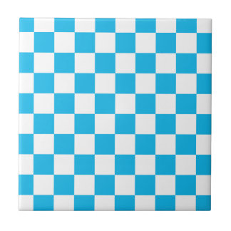 Carreau Damier de bleu de réception au bord de la piscine