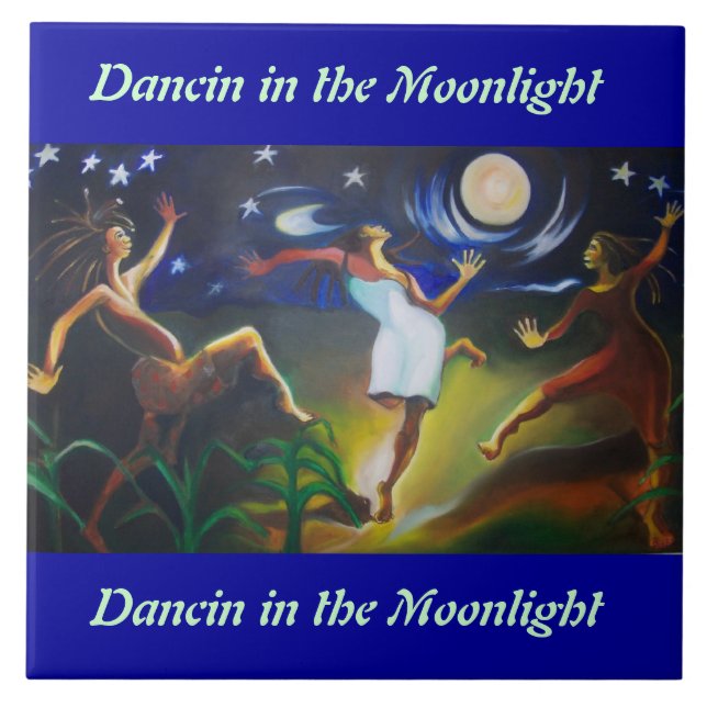 Carreau Dancin dans la tuile de mur de clair de lune (Devant)
