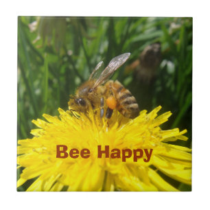 Carreau Dandelion Bee Happy
