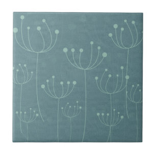 Carreau Dandelions turquoises