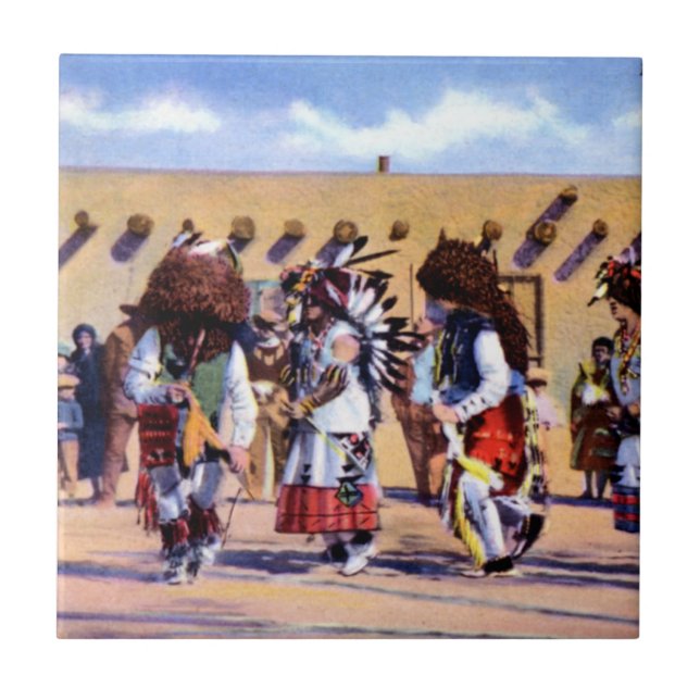 Carreau Danse de Buffalo des Indiens de pueblo (Devant)
