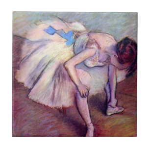 Carreau Danseur assis par Edgar Degas, Ballet Art Vintage