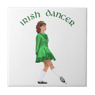 Carreau Danseur irlandais en chaussures souples vêtu de ve