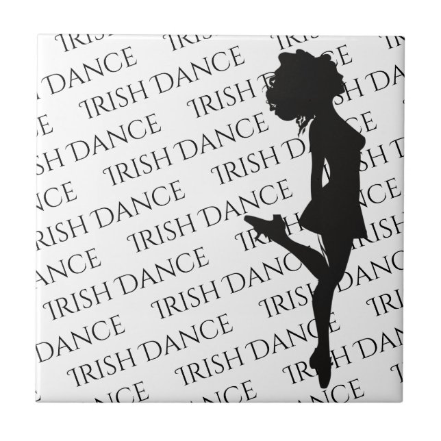Carreau Danseur irlandais hard Shoe noir et blanc danse (Devant)