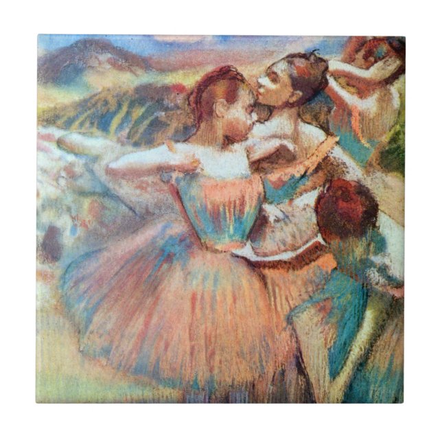 Carreau Danseurs dans un paysage par Edgar Degas (Devant)