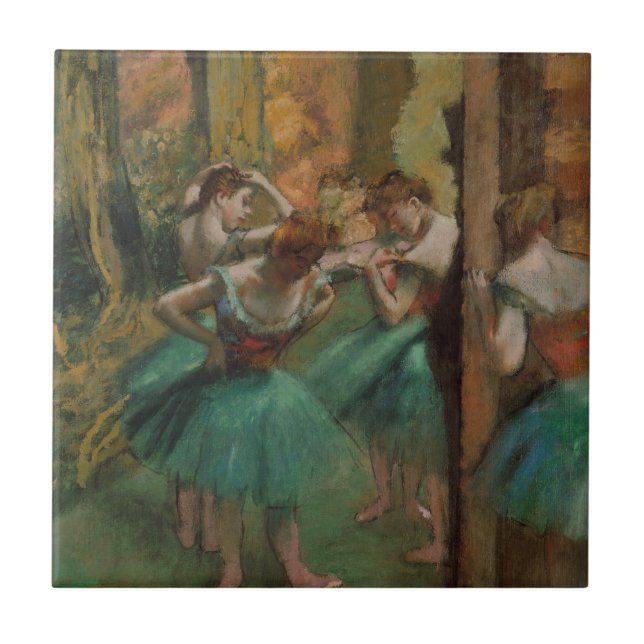 Carreau Danseurs d'oeuvres de ballet Pink and Green Edgar  (Devant)