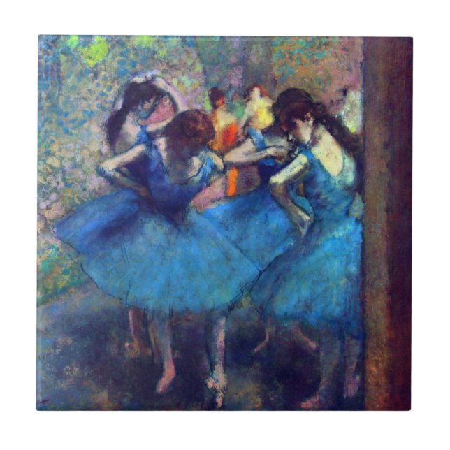 Carreau Danseurs en bleu par Edgar Degas, Ballet Art Vinta (Devant)