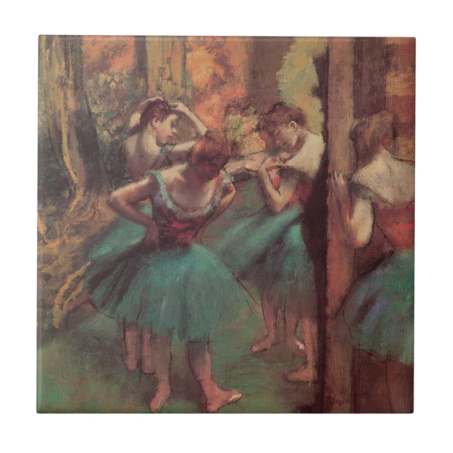 Carreau Danseurs, rose et vert par Edgar Degas (Devant)