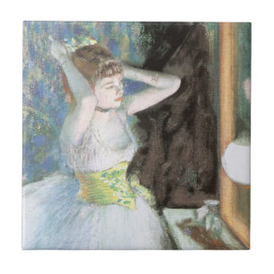 Carreau Danseuse dans sa loge par Edgar Degas