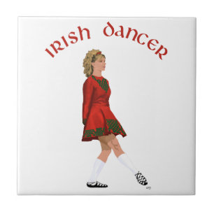 Carreau Danseuse Irlandaise Soft Shoe en Rouge