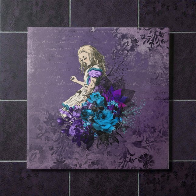 Carreau Dark Alice Rustique Violet Foncé (Créateur téléchargé)