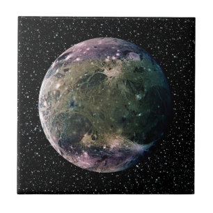 Carreau ~ d'arrière - plan d'étoile de la LUNE GANYMEDE de