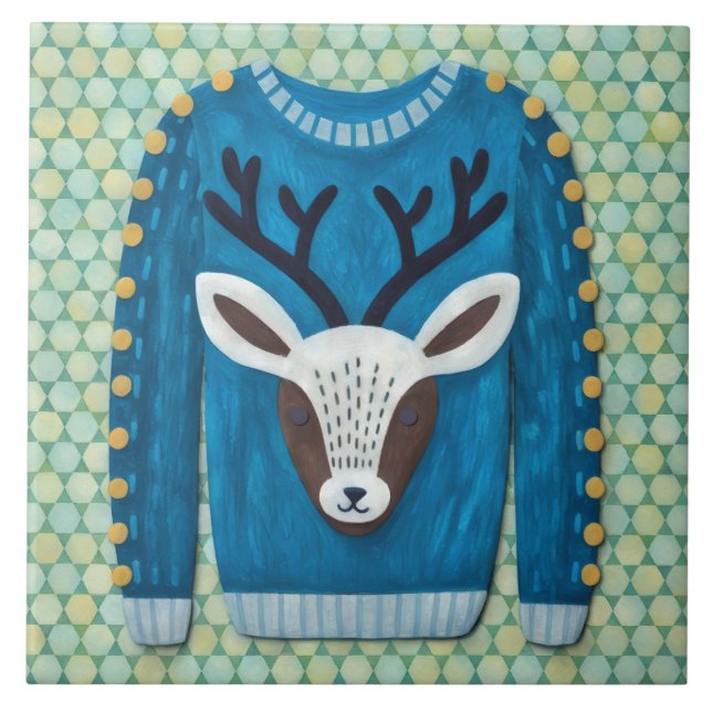 Carreau d'art de vacances avec un pull moche de re (Devant)