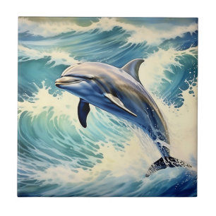 Carreau Dauphin aquatique jouant